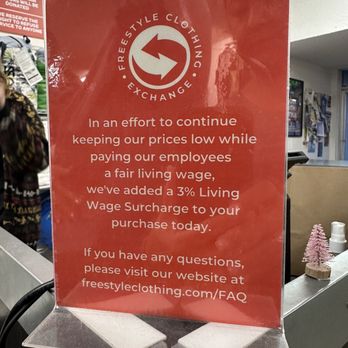 Freestyle Clothing Exchange - Living Wage Surcharge - Used, Vintage & Consignment Near Me - Reno, Nevada