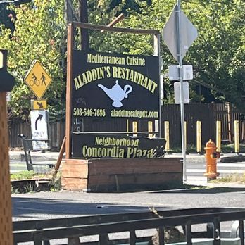 Aladdin's Cafe - Restaurant sign - Mediterranean Near Me - Portland, Oregon Aladdin's Cafe - Restaurant sign - Mediterranean Near Me - Portland, Oregon