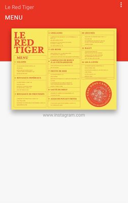 Menu photo 3 Le Red Tiger Montreal, QC