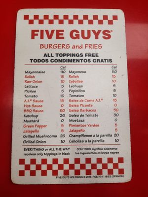 Menu photo 1 Five Guys Vancouver, WA Menu photo 1 Five Guys Vancouver, WA