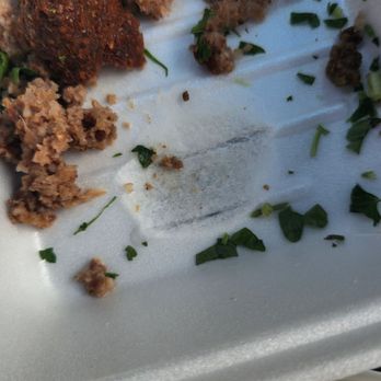 Skaf's Grill - half eaten food in a styrofoam container - Mediterranean Near Me - North Hollywood, California Skaf's Grill - half eaten food in a styrofoam container - Mediterranean Near Me - North Hollywood, California