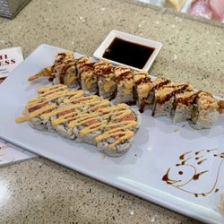 Shrimp tempura and spicy tuna