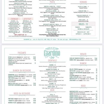 Giardino 54 - Menu photo - Wine Bars Near Me - New York, New York