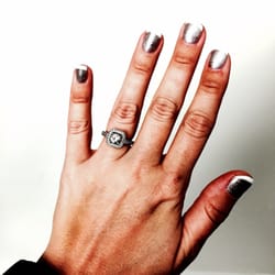 Philadelphia Gold Exchange - Custom made engagement ring. Rounded square halo. Stunning!