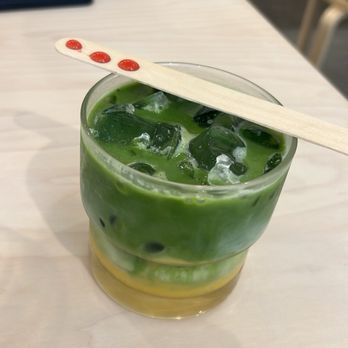 Iris Coffee Lab - Mango sticky rice matcha latte with oat milk - Coffee & Tea Near Me - Raleigh, North Carolina Iris Coffee Lab - Mango sticky rice matcha latte with oat milk - Coffee & Tea Near Me - Raleigh, North Carolina