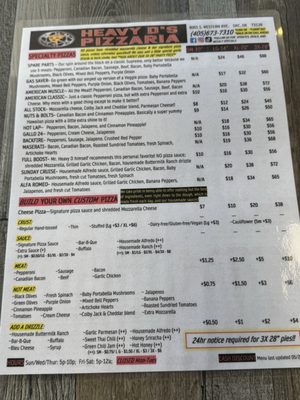 Menu photo 1 Heavy D's Pizzaria Oklahoma City, OK