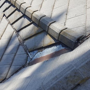 Protect Roofing - Cricket that needed repairs from major water damage due to an incorrectly installed tile roof. - Roofing Near Me - La Habra, California Protect Roofing - Cricket that needed repairs from major water damage due to an incorrectly installed tile roof. - Roofing Near Me - La Habra, California