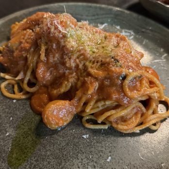 Esther's Kitchen - Spaghetti with Meatballs was too overpowering with the tomato sauce - Italian Near Me - Las Vegas, Nevada Esther's Kitchen - Spaghetti with Meatballs was too overpowering with the tomato sauce - Italian Near Me - Las Vegas, Nevada