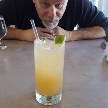 Ogunquit Beach Lobster House - The spicy lover cocktail with mine in the back ground. Yummy - New American Near Me - Ogunquit, Maine