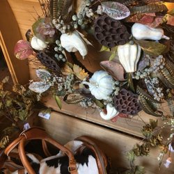 Simply Sandy's - Fall Wreaths and Cow Hide Luggage