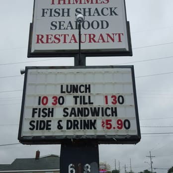 Thimmes Fish Shack - a sign for a restaurant - Seafood Near Me - Lancaster, Ohio