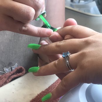 Pamper Nails & Spa - Look how pretty this neon green looks! - Nail Salons Near Me - Pomona, California Pamper Nails & Spa - Look how pretty this neon green looks! - Nail Salons Near Me - Pomona, California