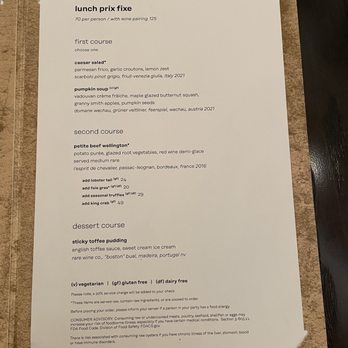 Gordon Ramsay Hell's Kitchen - Lunch prix fixe menu - New American Near Me - Miami, Florida