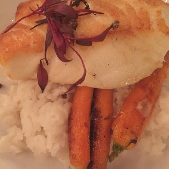 Home 231 - Bland sea bass with baby carrots and over cooked rice - New American Near Me - Harrisburg, Pennsylvania
