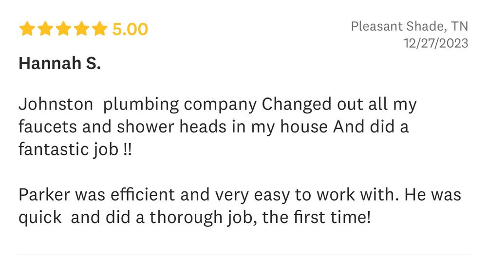 Slide of Johnston Plumbing