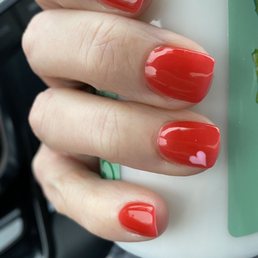 Perfect Valentine's Day nails!!! I love this place - so much! Friendliest staff...very talented