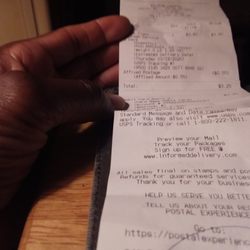 Pilgrim Gardens Post Office - My Post office receipt.