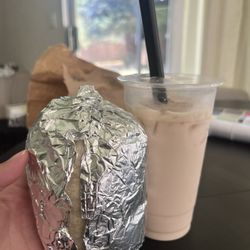 Peace Love & Boba - $13 burrito is smaller than the drink. Chipotle is cheaper price and bigger.