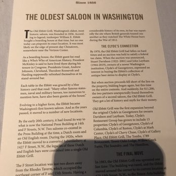 Old Ebbitt Grill - History of the saloon - Bars Near Me - Washington, DC, District of Columbia Old Ebbitt Grill - History of the saloon - Bars Near Me - Washington, DC, District of Columbia