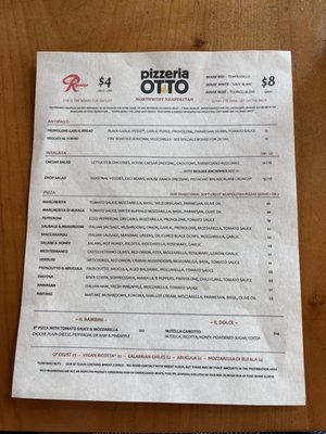 Menu photo 1 Pizzeria Otto Portland, OR Menu photo 1 Pizzeria Otto Portland, OR