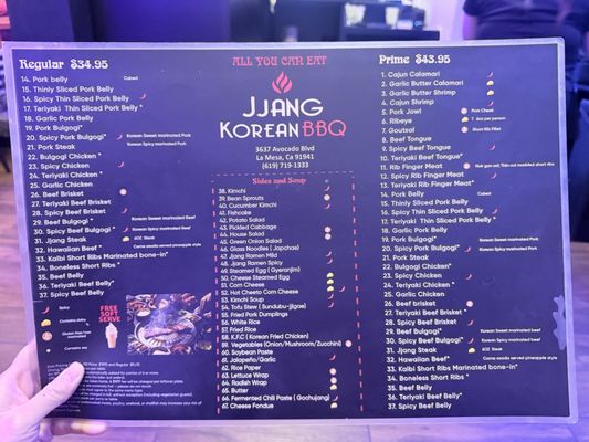 Menu photo 2 Jjang Korean BBQ La Mesa, CA Menu photo 2 Jjang Korean BBQ La Mesa, CA