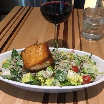 Root Down DIA - House salad $7 with added salmon $8 - Delicious - New American Near Me - Denver, Colorado