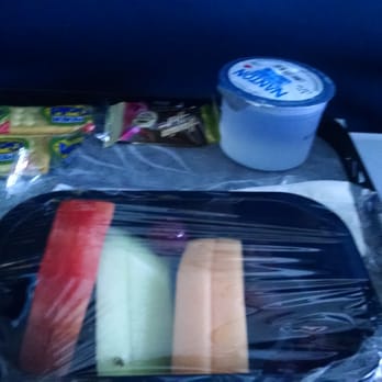 Hawaiian Airlines - Economy Brunch Meal - Fruit, Crackers, Tillamook Cheddar Cheese, Chocolate, Water (SEA-HNL) - Airlines Near Me - Seattle, Washington