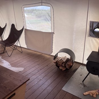 Under Canvas West Yellowstone - Wood burning stove - Campgrounds Near Me - West Yellowstone, Montana