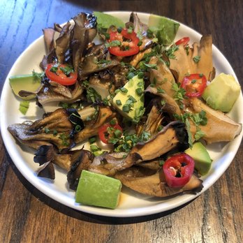 S.K.Y. - Warm Maiitake Mushrooms (minus the goat cheese) - New American Near Me - Chicago, Illinois