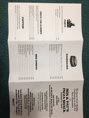 Menu photo 3 Ron and Pats Pizza Shack Antioch, IL