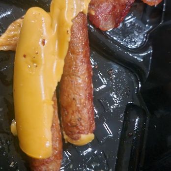 Denny's - Cheese not melted on pinky finger size links - Diners Near Me - Mokena, Illinois
