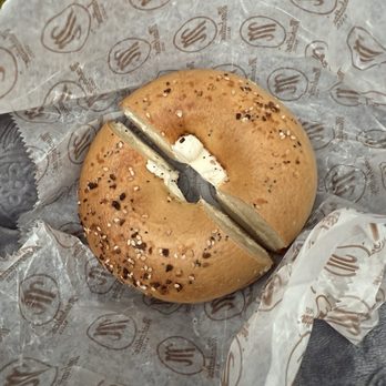 Manhattan Bagel - Everything bagel with cream cheese - Bagels Near Me - Bayville, New Jersey Manhattan Bagel - Everything bagel with cream cheese - Bagels Near Me - Bayville, New Jersey
