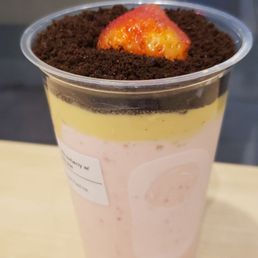 Strawberry, crushed oreo, creme brule