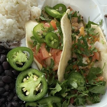 Jazmin Cuisine - Steak Tacos with Rice & Black Beans. Very good! - Tex-Mex Near Me - Gaithersburg, Maryland