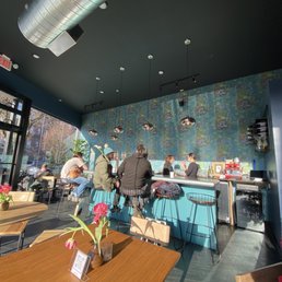Bar area, from a seat by the window Bar area, from a seat by the window