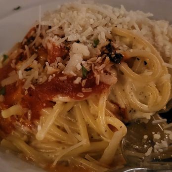 Buona Forchetta - Bucatini pasta with buona forchetta sauce - Pizza Near Me - Encinitas, California Buona Forchetta - Bucatini pasta with buona forchetta sauce - Pizza Near Me - Encinitas, California