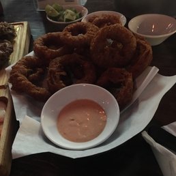 Their great onion ring serving Their great onion ring serving