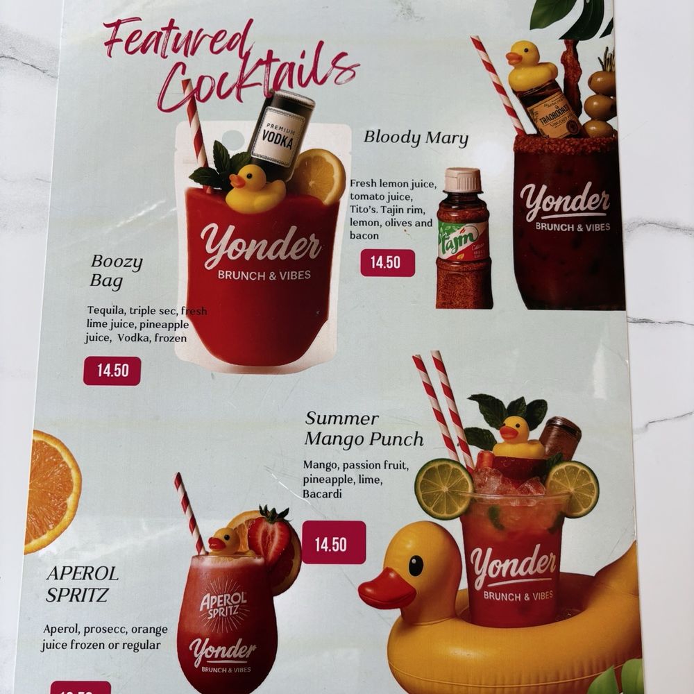 Yonder Brunch & Vibes - Custom drink menu - Breakfast & Brunch Near Me - Youngstown, Ohio Yonder Brunch & Vibes - Custom drink menu - Breakfast & Brunch Near Me - Youngstown, Ohio