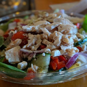 Potbelly - This is a Mediterranean salad it just didn't have the wow factor and I didn't like the chicken in there it's nasty. - Sandwiches Near Me - Webster, Texas Potbelly - This is a Mediterranean salad it just didn't have the wow factor and I didn't like the chicken in there it's nasty. - Sandwiches Near Me - Webster, Texas