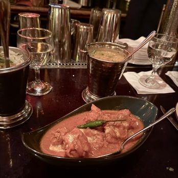 The Drunken Munkey - UES - Chicken Tikka (with the yellow lentils in back in the cup) - Indian Near Me - New York, New York The Drunken Munkey - UES - Chicken Tikka (with the yellow lentils in back in the cup) - Indian Near Me - New York, New York