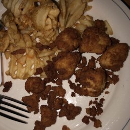 "8 piece nugget" which is actually 5 nuggets and some burnt crumbs. This place is trash.