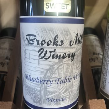 Brooks Mill Winery - a bottle of blueberry table wine - Wine Tasting Room Near Me - Wirtz, Virginia Brooks Mill Winery - a bottle of blueberry table wine - Wine Tasting Room Near Me - Wirtz, Virginia