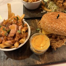Zinger with crazy curry fries