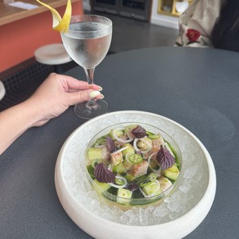 Lillian - 50/50 martini and hamachi ceviche - Seafood Near Me - Richmond, Virginia Lillian - 50/50 martini and hamachi ceviche - Seafood Near Me - Richmond, Virginia