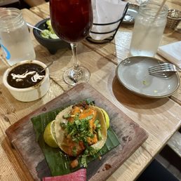 Taco De Pescado & Sangria Roja Taco De Pescado & Sangria Roja