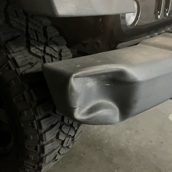Royal Auto Center & Collision - My Jeep bumper with the dent. - Body Shops Near Me - Los Angeles, California Royal Auto Center & Collision - My Jeep bumper with the dent. - Body Shops Near Me - Los Angeles, California