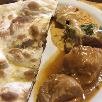 Curry Corner - Chicken Makhani (top)  Chicken Curry (bottom)  FRESH NAAN - Pakistani Near Me - Tempe, Arizona
