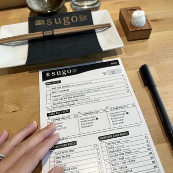 Sugo Hand Roll Bar - Menu - Sushi Bars Near Me - Seattle, Washington Sugo Hand Roll Bar - Menu - Sushi Bars Near Me - Seattle, Washington