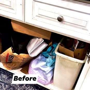 Simply Simple Solutions - Under kitchen sink is always a catch-all space - Home Organization Near Me Simply Simple Solutions - Under kitchen sink is always a catch-all space - Home Organization Near Me