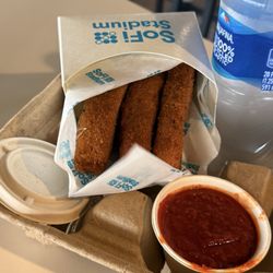 SoFi Stadium - The new mozzarella sticks are legit! expensive but good :)